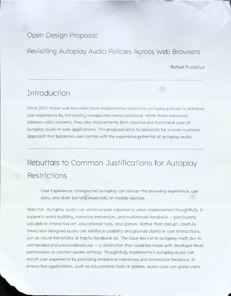 Open Design Proposal Document Page 01